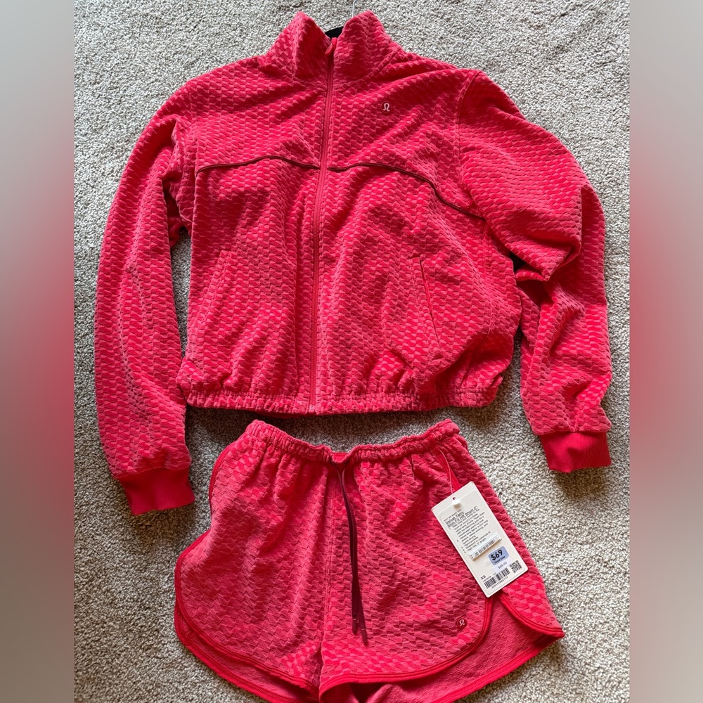Lululemon velour track suit nwot